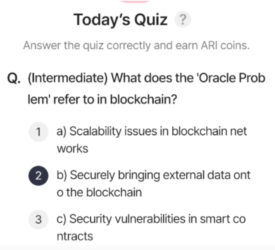 ARI Wallet Daily Quiz Answer 6 June 2025 (AriChain)